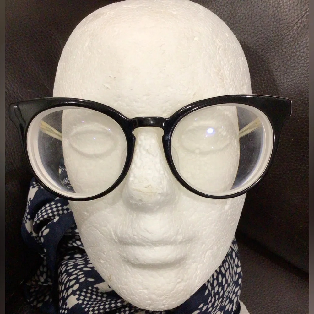 Sama JOSSE Black/White Panto Round Eyeglasses Frames